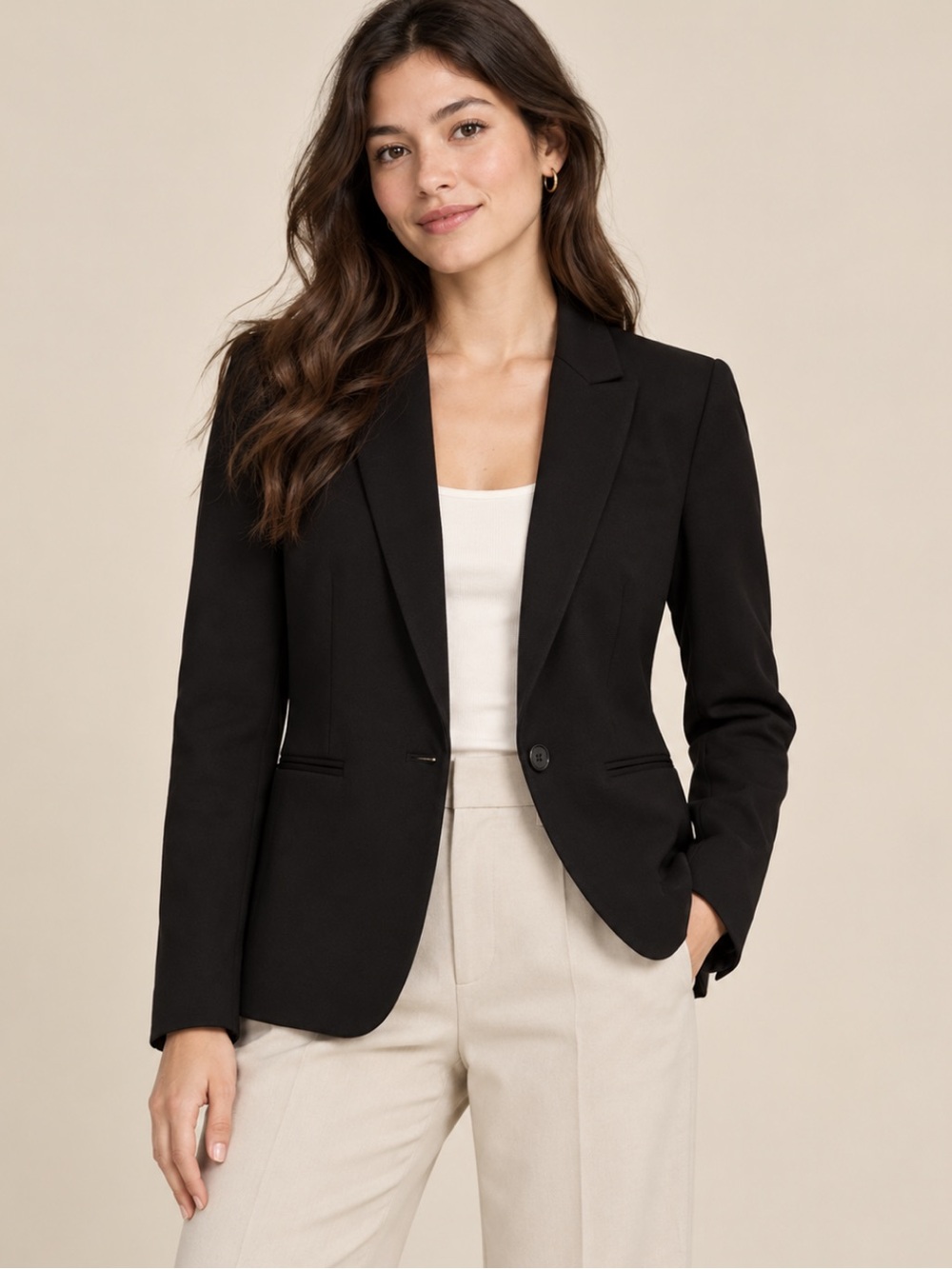 J. Crew Parke Bi-Stretch Single Breasted Blazer Jacket Career Minimalist Black 2